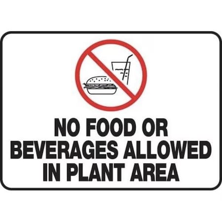Accuform SAFETY SIGN NO FOOD OR BEVERAGES MHSK537XV MHSK537XV